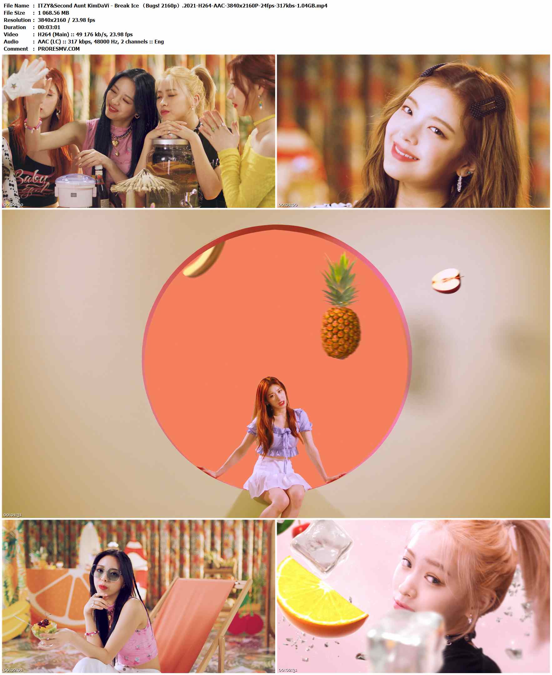 ITZY&Second Aunt KimDaVi - Break Ice （Bugs! 2160p）.2021-H264-AAC-3840x2160P-24fps-317kbs-1.04GB官方MV_高清MV